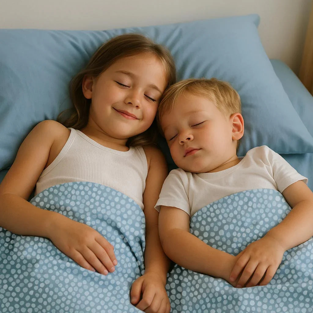 cool sleep aqua blue cotton fitted sheet pillowcase