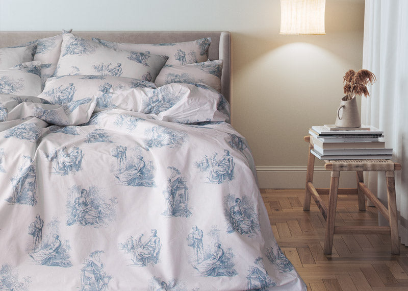 leruum bci cotton blue toile de jouy